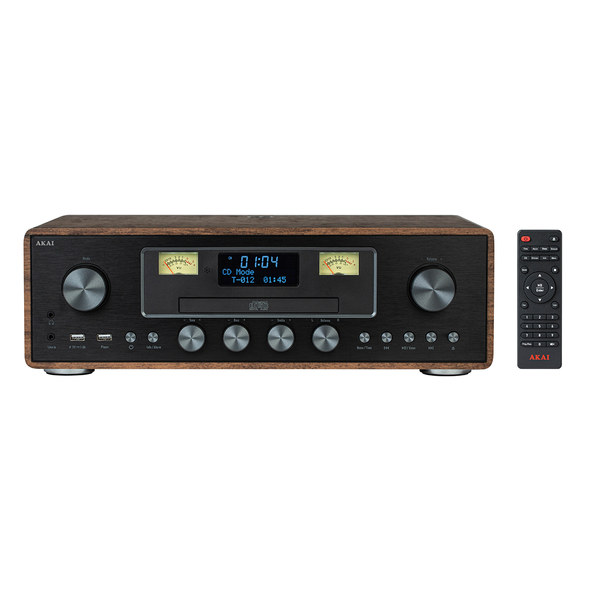 Wieża stereo AKAI AM-100 RHAPSODY, 30W RMS, Bluetooth 5.0, DAB+/FM, CD/USB, AUX