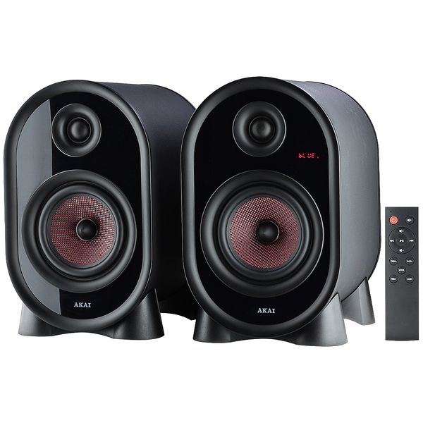 Głośniki aktywne AKAI AHS-500A, 2×25W RMS, Bluetooth 5.1, AUX, FM, MP3/WAV/FLAC, pilot, LED
