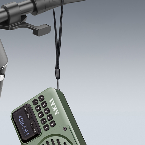 Radio przenośne AKAI APR-300 zielone, 2,5W RMS, FM, Bluetooth, USB/SD, AUX,