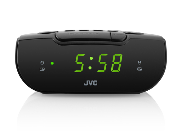 Radiobudzik JVC RA-E111B czarny Tuner AM/FM LED DRZEMKA