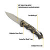 Nóż składany 19cm kolor Camo CAT Folding Knife Real Tree Camouflage