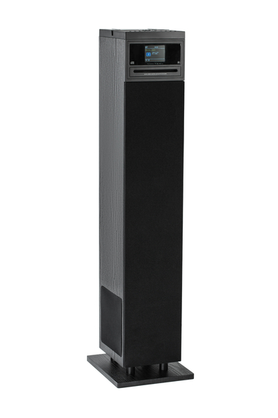 Kolumna aktywna AKAI AEROBEAT PILLAR, 60W RMS, Bluetooth 5.0, USB/SD/CD, AUX, FM, TFT 2,8″