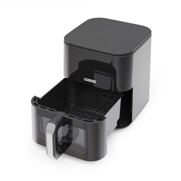 MELISSA Frytkownica niskotłuszczowa, 5 L, 1500 W, 8 programów, okienko, czarna