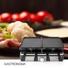 Gastronoma Grill raclette dla 8 osób 1400 W, płyta kamienna, odwracane płyty, 8 patelenek