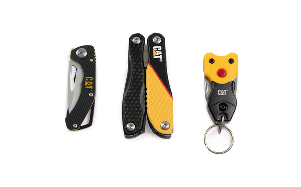 CAT Zestaw Mini 3 szt. MultiTool 12w1, Nóż i Brelok 7w1