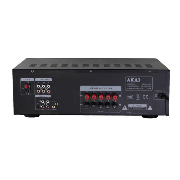 Amplituner AKAI AS110RA-320, 5.1 kanałów, 90W RMS, Bluetooth 5.0, FM/AM, USB/SD, AUX, VFD