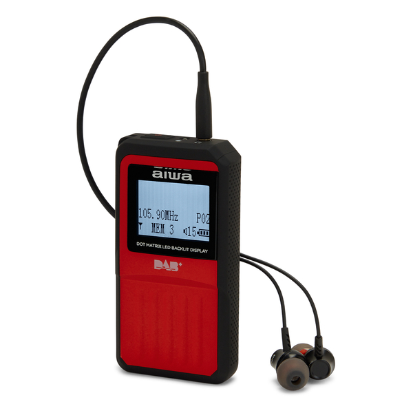 Przenośne radio AIWA RD-20DAB/RD, DAB+/FM czerwone