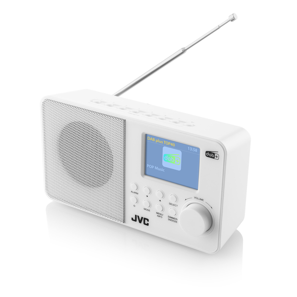 Radio DAB JVC RA-E611W-DAB białe