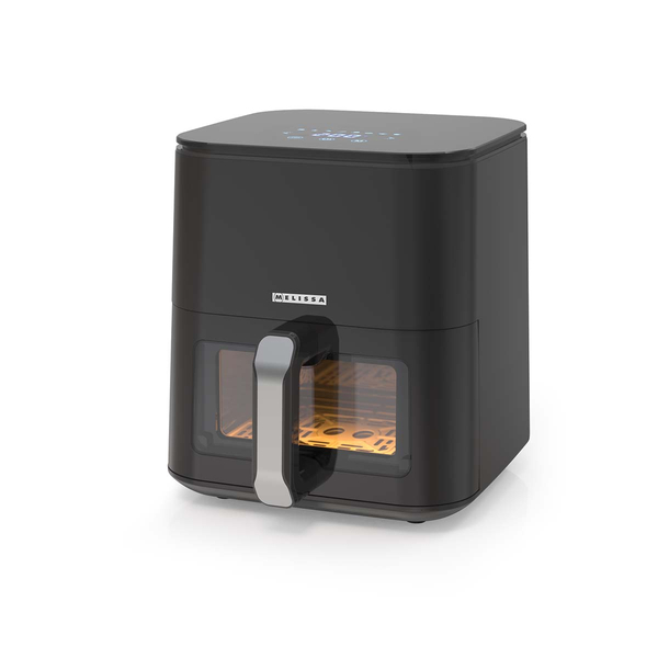 MELISSA Frytkownica niskotłuszczowa, 5 L, 1500 W, 8 programów, okienko, czarna