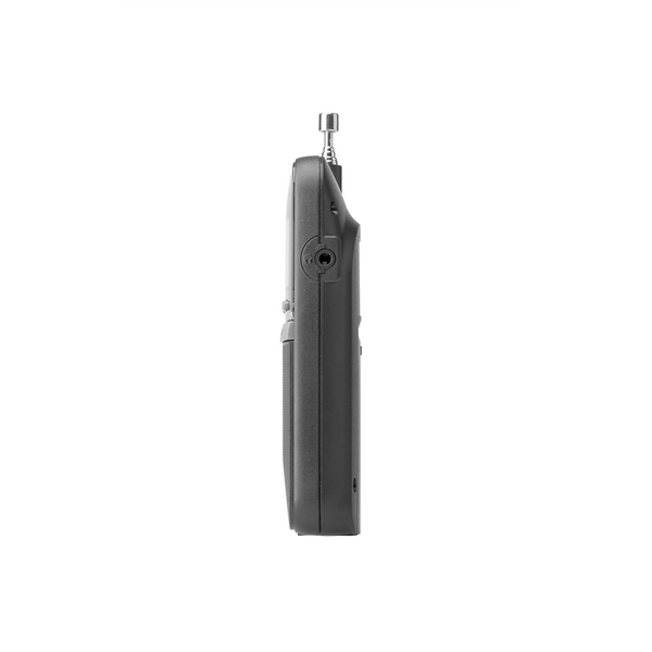 Przenośne radio JVC RA-E411B czarne ultralekkie 80g Tuner AM/FM