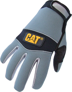 Rękawice robocze skórzane z neoprenem CAT odblask rozmiar L
